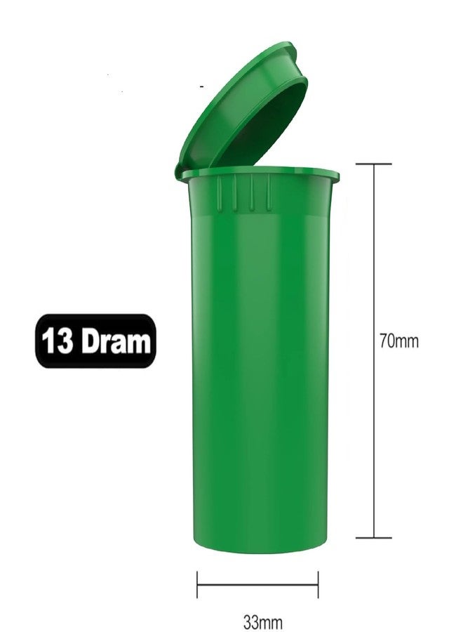 كومفرت أكسيس زجاجات حبوب فارغة محكمة الإغلاق متعددة الاستخدامات بأغطية مفصلية، منظم زجاجات بلاستيكية سعة 13 درام للمكملات الغذائية والفيتامينات والأدوية، عبوة من 12 زجاجة (لون أخضر ليموني معتم) - Image 2